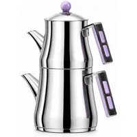 Scheffler Caydanlik-Teekanne Scheffler Edelstahl Teekanne Harem 1.8L + 1L, 2.8 l