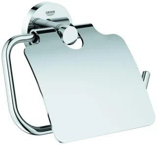 Grohe WC-Papierhalter Essentials 40367 Metall mit Deckel chrom, 40367001 40367001