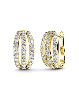 Elegante Ohrringe - Gold und Kristall