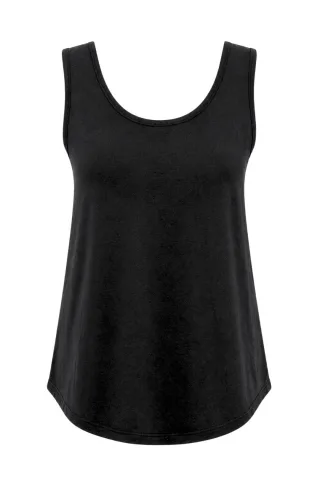 Lässiges U-Ausschnitt Baumwollmix Tanktop