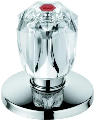 Grohe Oberteil 11542 1/2" f.UP-Vent. Brillant Griff Markierung rot chrom, 11542000 11542000