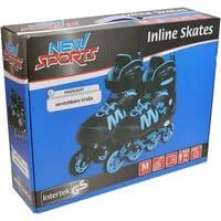 Inliner mit ABEC 7 Kugellagern, verstellbare Größe 35 bis 38, Inline-Skates blau