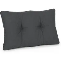 Beautissu Sitzkissen Lounge Kissen Outdoor Grau XLuna, 50x40cm, Sitzkissen Gartenstuhl 10 cm dick Sitzpolster Auflagen für Gartenmöbel