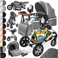 KESSER Kombi-Kinderwagen, 4in1 Loops Kinderwagen Komplettset auch als Buggy, Kinder bis 4 Jahre
