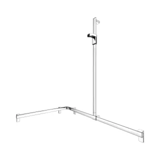 KEUCO AXESS Eck-Duschhandlauf 90° mit Brausestange, Metall, B: 115 H: 130,1 T: 85 cm, 35015010201 35015010201