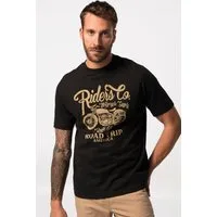 JP1880 T-Shirt T-Shirt Halbarm Motorrad-Print Rundhals