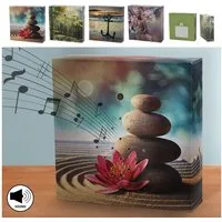 CEPEWA Bewegungsmelder Soundbox 4er Set Bewegungssensor 4 Sounds 12x12x3,5cm Pappe Kunststoff
