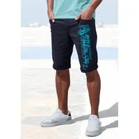 John Devin Bermudas - bedruckte Sommer Shorts aus elastischer Baumwollmischung mit großem Druck auf dem Bein, 3/4 Shorts