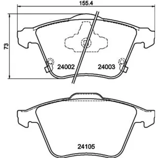 Hella Bremsbel?ge vorne Mazda 6 GG GY 8DB355011-051