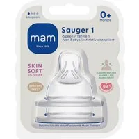 MAM Flaschensauger SkinSoft Weithals Trinksauger aus weichem Silikon