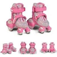 Byox Rollschuhe Rollschuhe Beetle Größe XS 26-29, PU-Rollen, ABEC-5 Lager, Stopper hinten