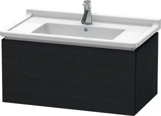 Duravit L-Cube Waschtischunterbau wandhängend Eiche Schwarz Matt 820x469x408 mm - LC616501616 LC616501616