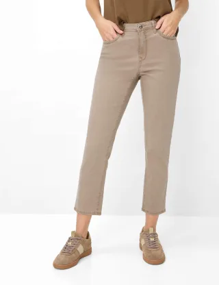 Brax Damen Five-Pocket-Hose Style MARY S MOCHA BROWN, denim dunkelbraun, Gr. 44L