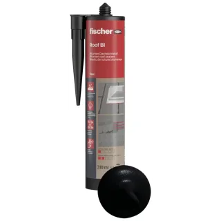 Fischer Bitumen-Dachdichtstoff Roof BI schwarz 310ml - 053127