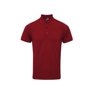 Premier Mens Coolchecker Plus Pique Polo mit CoolPlus (Burgund)
