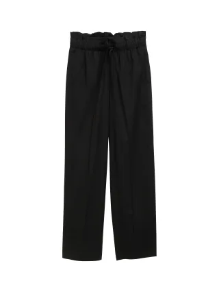 Denim Tom Tailor - Wide Leg Paperpag Hose deep black - Gr. - S
