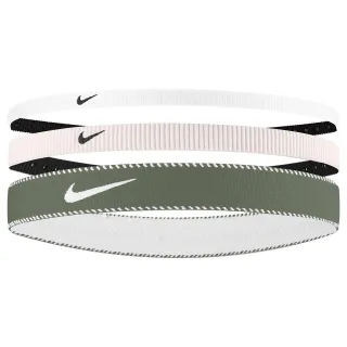 Nike - "Classic" Stirnband(3er-Pack) (Hellrosa/Weiß/Grün)