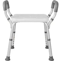 COSTWAY Duschhocker Badhocker, belastbar bis 100,00 kg, höhenverstellbar, mit Armlehnen
