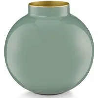 PiP Studio Dekovase Vase Metall Mid Green 17cm (Vasen)