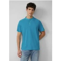 s.Oliver Kurzarmshirt T-Shirt Henley-T-Shirt mit Raglanärmeln und Garment Dye