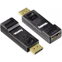 Hama Displayport zu HDMI Adapter-Kabel 4K UHD Video-Adapter Displayport, 10 cm, DisplayPort-Stecker auf HDMI-Buchse für PC Monitor Beamer Grafikkarte