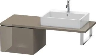 Duravit L-Cube Unterschrank für Konsole Flanell Grau Hochglanz 520x547x400 mm - LC583208989 LC583208989