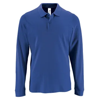 SOLS Mens Perfect Langarm-Pique-Poloshirt (Königsblau)