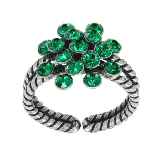 konplott - Ring - Magic Fireball grün/silver