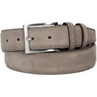Leder Bazlen Ledergürtel Herren-, Anzugsgürtel 35mm Nappa abgenäht in Taupe