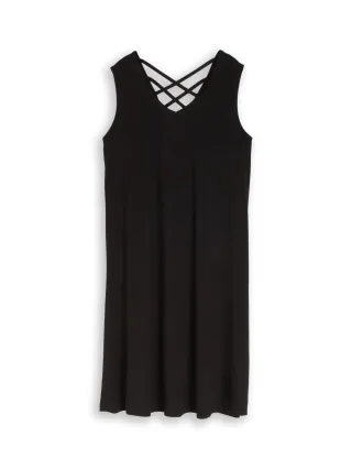 Tom Tailor - Jerseykleid mit Cut-Out-Detail deep black - Gr. - 34