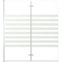 vidaXL Duschwand Duschabtrennung 120x140 cm Hartglas Streifen