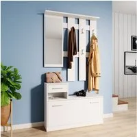 Vicco Garderoben-Set Billy, Weiß, 100 x 111.6 cm, (2-St)