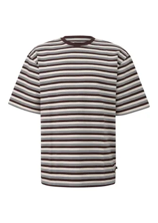 Q/S designed by - Gestreiftes T-Shirt grau - Gr. - XL