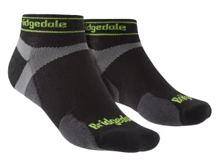 Bridgedale - Mens Running Ultralight Merino Low Socken - Schwarz