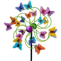 formano Deko-Windrad Sommerzeit, Höhe: 124cm, Farbe: Mehrfarbig, Motiv: Schmetterlinge