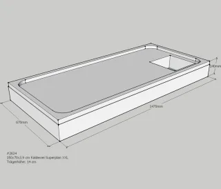 Neuesbad Wannenträger für Kaldewei Superplan 150x70x3,9 SD21047