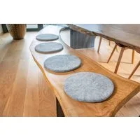 naturling Stuhlkissen Filz Sitzkissen rund 35cm, aus 100% Schurwolle