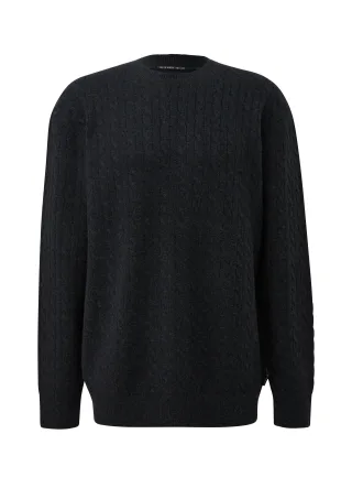 qs - Strickpullover blau - Gr. - S