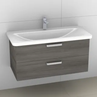 Artiqua 412 Waschtischunterschrank für Tonic II K0872 Graphit Struktur quer, 412-WU2L-I51-7098-401 412-WU2L-I51-7098-401