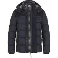 MILESTONE Steppjacke MSTimber Winterjacke im Materialmix mit Kapuze, waserabweisend und winddicht