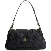 Tommy Hilfiger Schultertasche TH FEMININE SHOULDER BAG, Damen Umhängetasche, Tragetasche, mit goldfarbener Zierkette