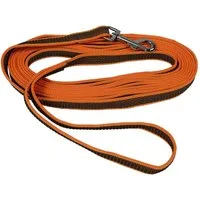 EQuest Schleppleine Gummierte Schleppleine für Hunde, mit Handschlaufe, 5 m, orange, 100% Polypropylen