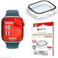 Displex Displayschutzglas Smartwatch Glass All-In-One Protector Full Body für Apple Watch Series 10 46 mm, Apple Watch Series 11 46 mm, Displayschutzfolie, Schutzfolie, Bildschirmschutz, kratz- & stoßfest