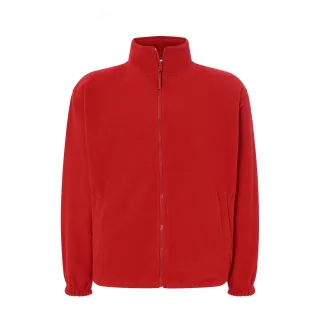 JHK - Fleecejacke Durchgehender Reißverschluss für Herren (Rot)