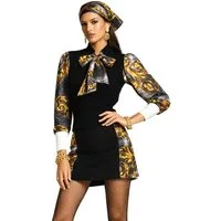 Versace Jeans Couture Strickpullover Damen Pullover mit Schal-Detail Barock & Tartan Design luxuriöse Eleganz mit modernem Fashion-Statement