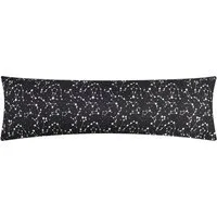 Heubergshop Seitenschläferkissenbezug, (1 Stück), 40x145cm Sterne Sternzeichen Schwarz Weiß 100% Baumwolle (KY-540/1)