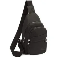 OKWISH Schultertasche Brusttasche Sling Crossbody Umhängetasche (Handytasche Sporttasche Reiserucksack, Anti-Diebstahl, 30 x 17 x 11 cm, Groß, mit Geldgürtel, Unisex), für Damen Herren Schule Freizeit Outdoor