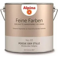 Alpina Wand- und Deckenfarbe Würdevolles Hellgrau No. 03, Matt, wasserbasiert, ohne Grundierung, hochdeckend