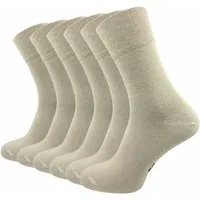 GAWILO Diabetikersocken für Damen ohne Gummidruck & ohne drückende Naht (6 Paar) Extra breiter Piquet-Strick am Komfortbund der nicht einschneidet