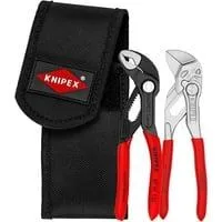 Mini-Zangenset, in Werkzeug-Gürteltasche, Zangen-Set rot/schwarz, 2-teilig